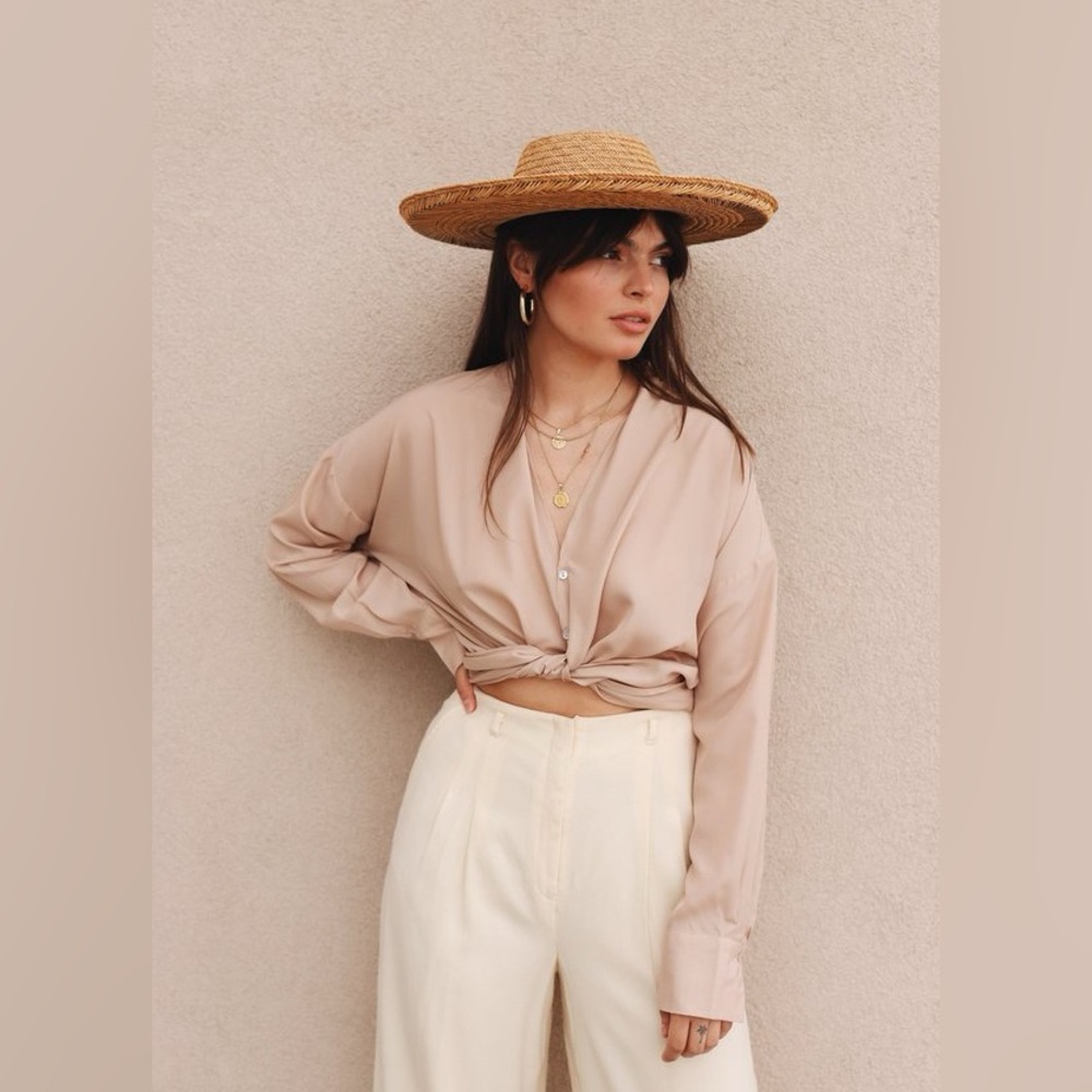 Lucy Paris Tie-Front Blouse - Picture 2 of 10